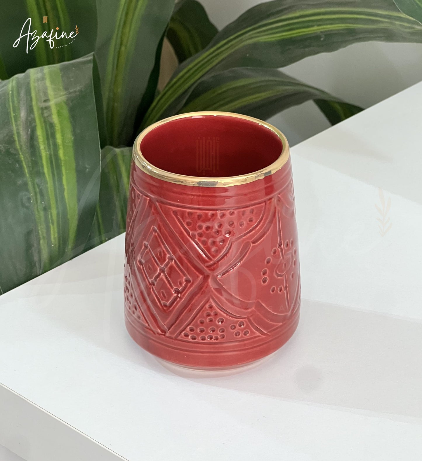 Grande verre gravée – Finition dorée 10 carats