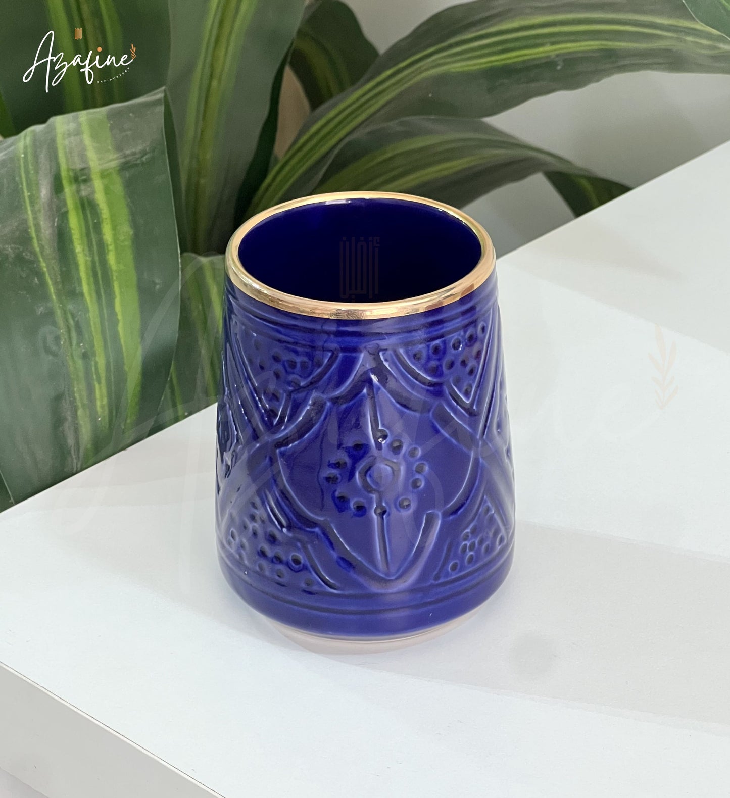 Grande verre gravée – Finition dorée 10 carats