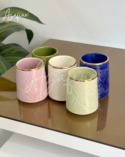 Verres 10cm gravée en or